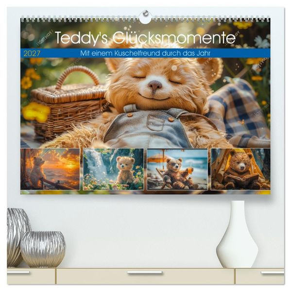 Abenteuer eines Taddybären (hochwertiger Premium Wandkalender 2027 DIN A2 quer) Kunstdruck in Hochglanz