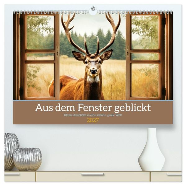 Aus dem Fenster geblickt (hochwertiger Premium Wandkalender 2027 DIN A2 quer) Kunstdruck in Hochglanz