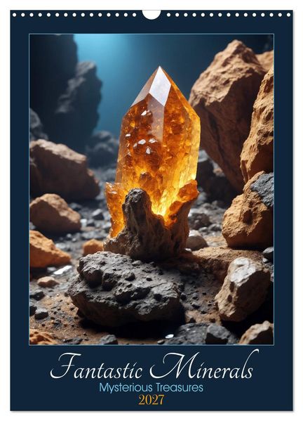 Fantastic Minerals - Mysterious Treasures (Wall Calendar 2027 DIN A3 portrait) CALVENDO 12 Month Wall Calendar