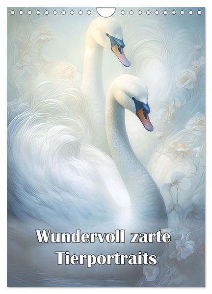 Wundervoll zarte Tierportraits (Wandkalender 2027 DIN A4 hoch) CALVENDO Monatskalender