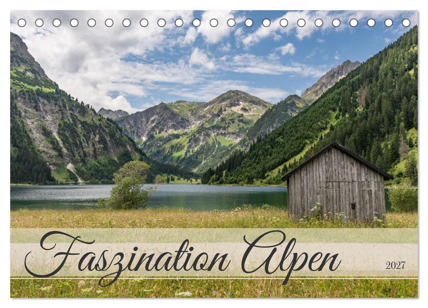 Faszination Alpen (Tischkalender 2027 DIN A5 quer) CALVENDO Monatskalender