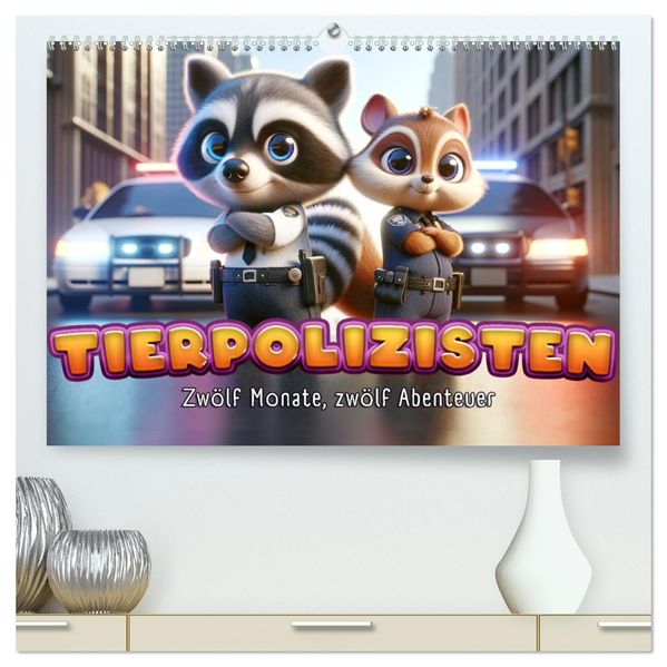 Tierpolizisten - Zwölf Monate zwölf Abenteuer (hochwertiger Premium Wandkalender 2027 DIN A2 quer) Kunstdruck in Hochglanz