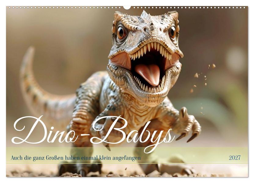Dino-Babys (Wandkalender 2027 DIN A2 quer) CALVENDO Monatskalender