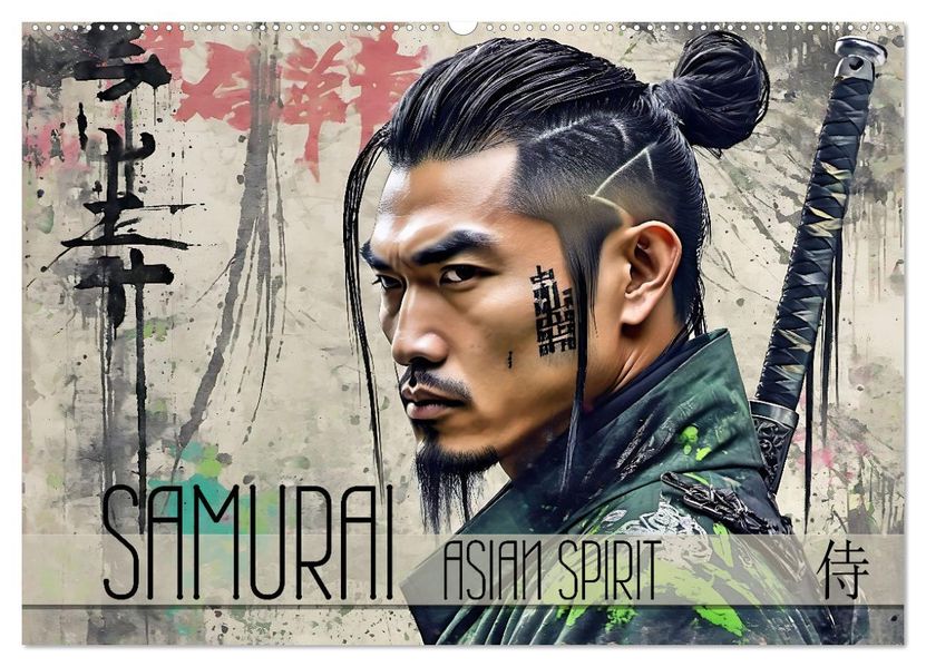 Samurai - Asian Spirit (Wandkalender 2027 DIN A2 quer) CALVENDO Monatskalender
