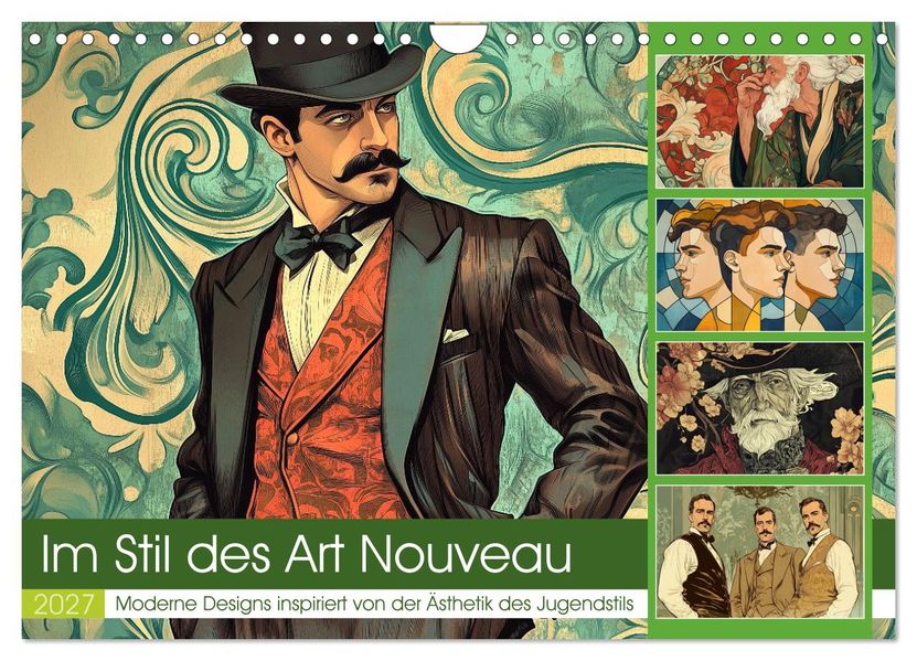 Im Stil des Art Nouveau (Wandkalender 2027 DIN A4 quer) CALVENDO Monatskalender