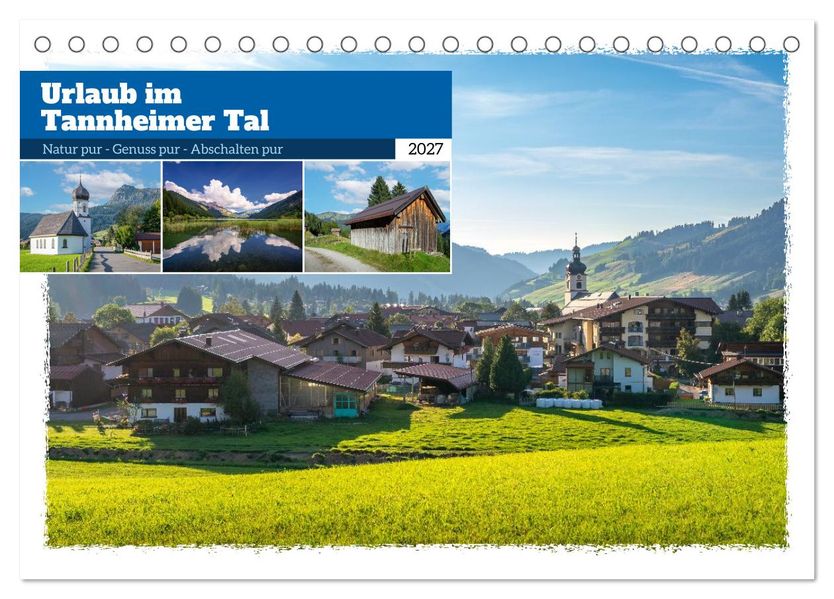 Urlaub im Tannheimer Tal (Tischkalender 2027 DIN A5 quer) CALVENDO Monatskalender