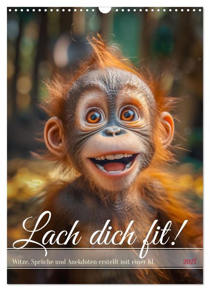 Lach Dich fit ! (Wandkalender 2027 DIN A3 hoch) CALVENDO Monatskalender