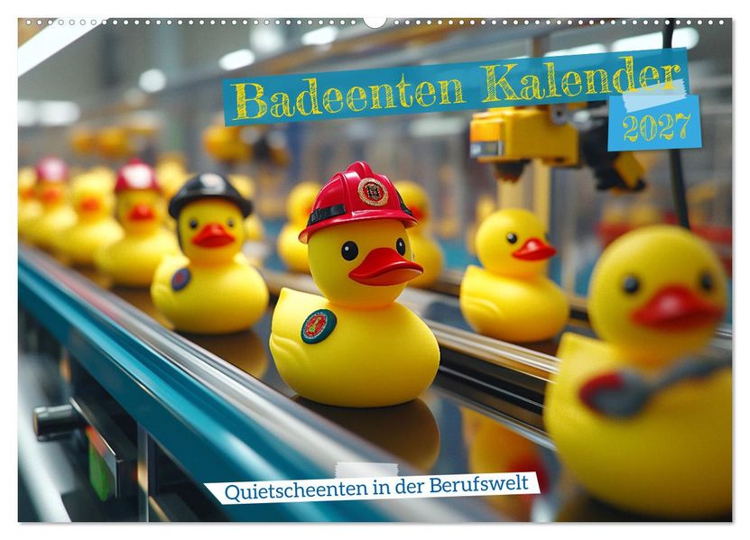 Badeenten Kalender - Quietscheenten in der Berufswelt (Wandkalender 2027 DIN A2 quer) CALVENDO Monatskalender