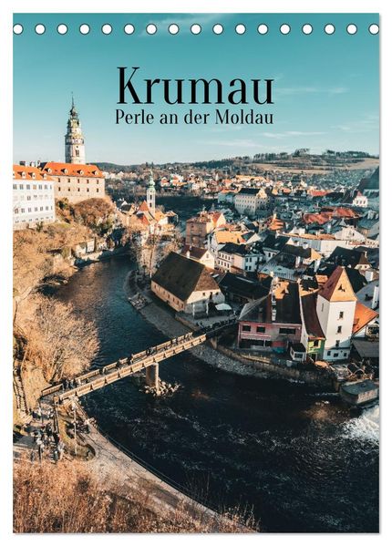 Krumau - Perle an der Moldau (Tischkalender 2027 DIN A5 hoch) CALVENDO Monatskalender