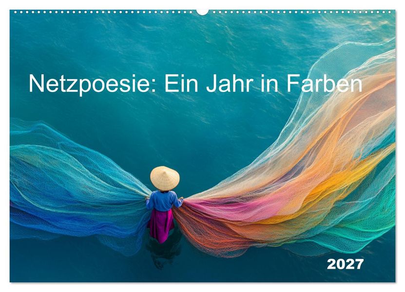 Netzpoesie: Ein Jahr in Farben (Wandkalender 2027 DIN A2 quer) CALVENDO Monatskalender