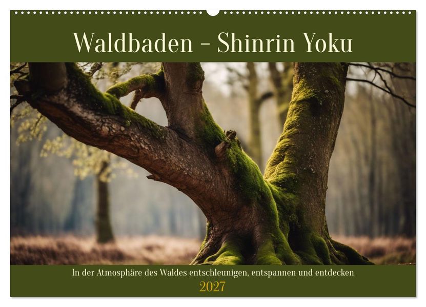 Waldbaden - Shinrin Yoku (Wandkalender 2027 DIN A2 quer) CALVENDO Monatskalender