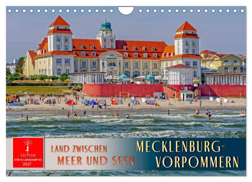 Mecklenburg-Vorpommern - Land zwischen Meer und Seen (Wandkalender 2027 DIN A4 quer) CALVENDO Monatskalender