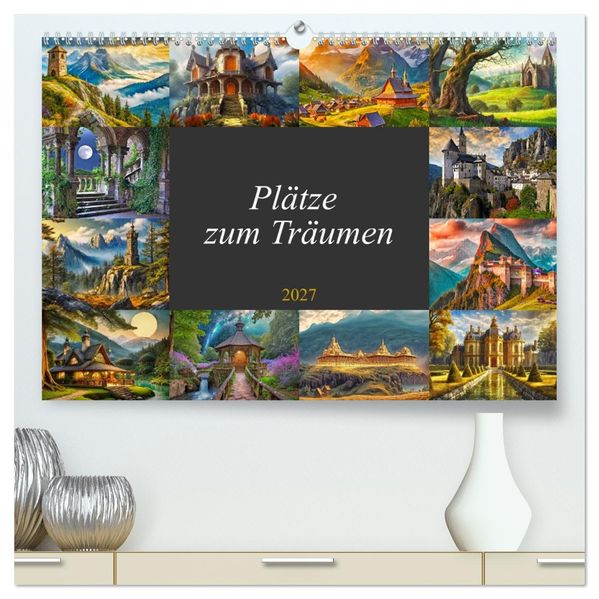 Plätze zum Träumen (hochwertiger Premium Wandkalender 2027 DIN A2 quer) Kunstdruck in Hochglanz