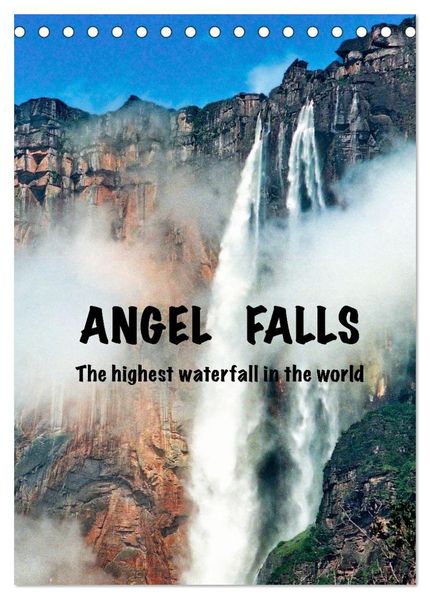 Angel Falls The tallest waterfall in the world (Desk Calendar 2027 DIN A5 portrait) CALVENDO 12 Month DeskCalendar