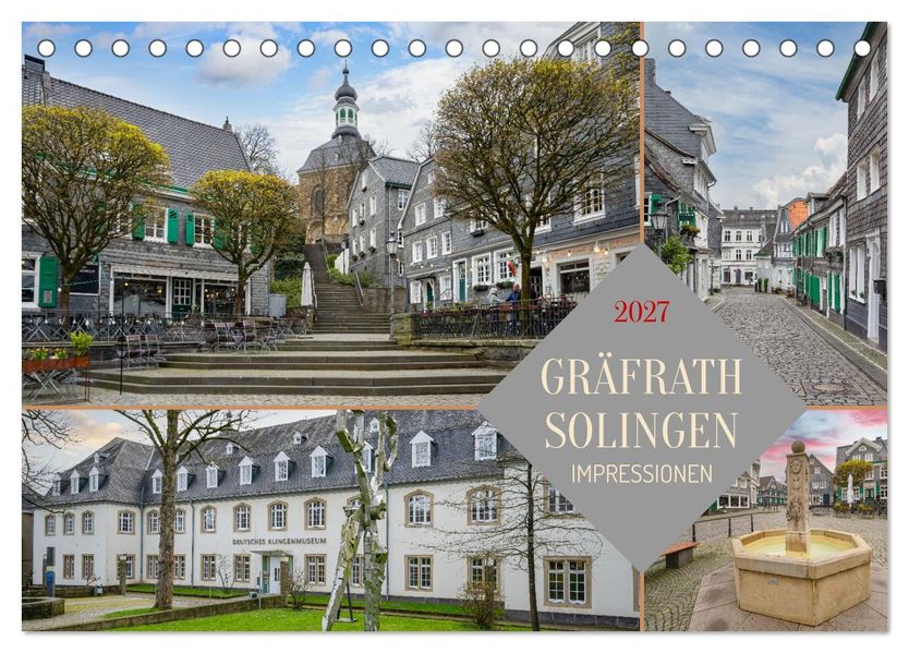 Solingen-Gräfrath Impressionen (Tischkalender 2027 DIN A5 quer) CALVENDO Monatskalender