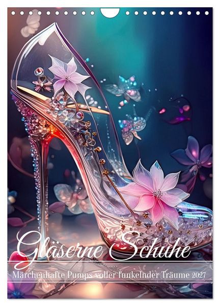 Gläserne Schuhe - Märchenhafte Pumps voller funkelnder Träume (Wandkalender 2027 DIN A4 hoch) CALVENDO Monatskalender
