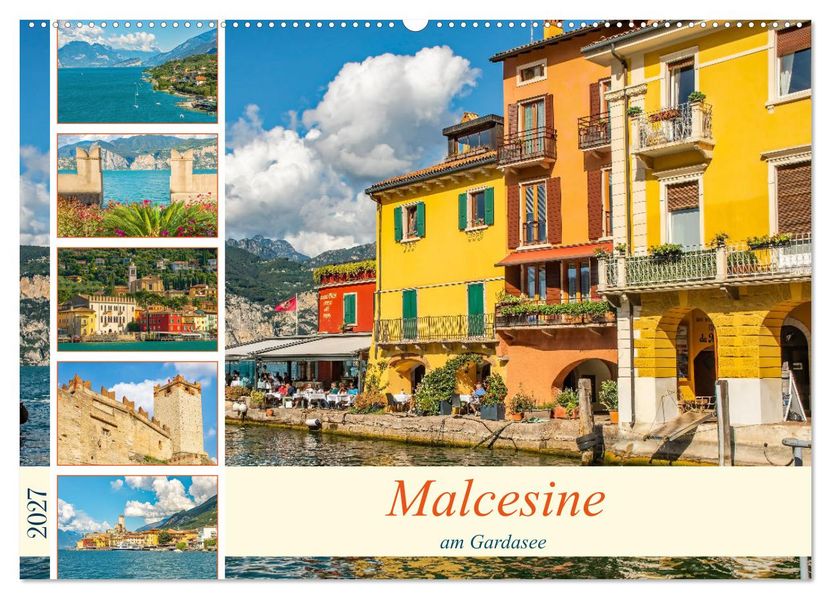 Malcesine am Gardasee (Wandkalender 2027 DIN A2 quer) CALVENDO Monatskalender