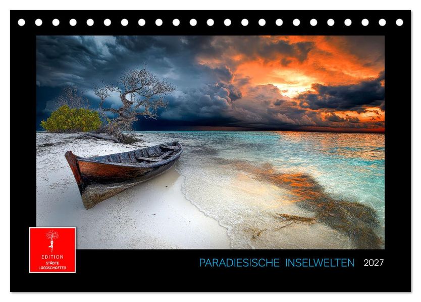 Paradiesische Inselwelten (Tischkalender 2027 DIN A5 quer) CALVENDO Monatskalender