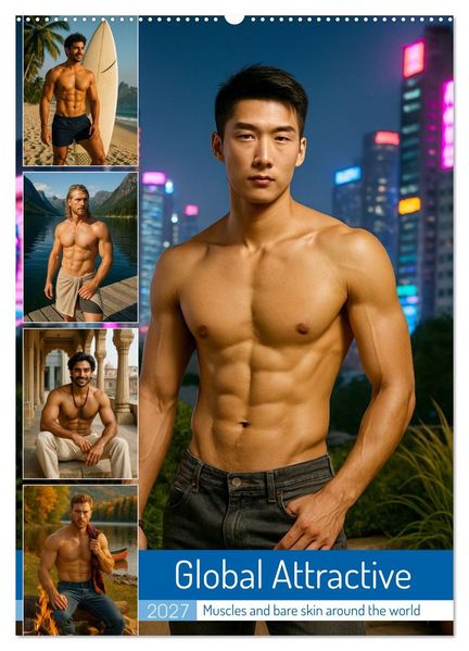 Global Attractive (Wall Calendar 2027 DIN A2 portrait) CALVENDO 12 Month Wall Calendar