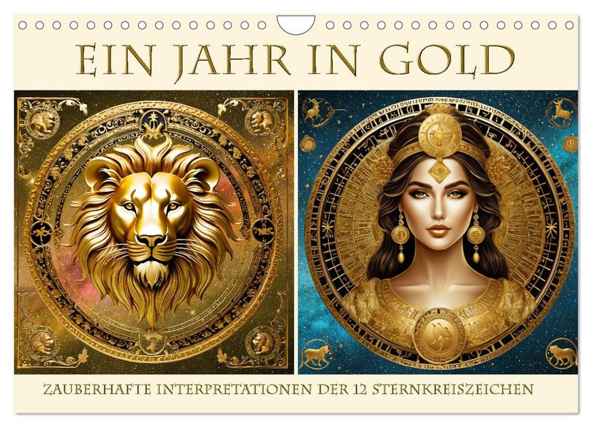 Ein Jahr in Gold (Wandkalender 2027 DIN A4 quer) CALVENDO Monatskalender