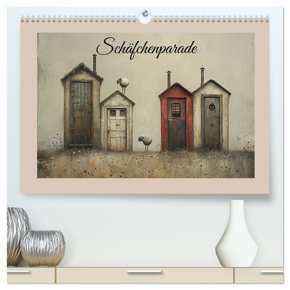 Schäfchenparade (hochwertiger Premium Wandkalender 2027 DIN A2 quer) Kunstdruck in Hochglanz