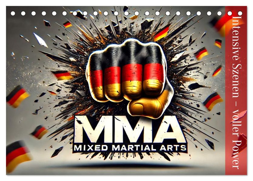 MMA Germany - Mixed Martial Arts Power (Tischkalender 2027 DIN A5 quer) CALVENDO Monatskalender