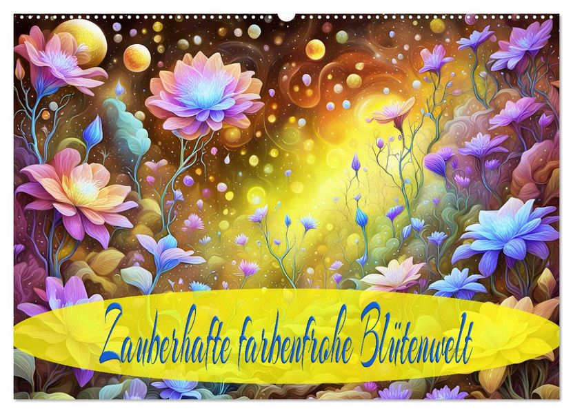Zauberhafte farbenfrohe Blütenwelt (Wandkalender 2027 DIN A2 quer) CALVENDO Monatskalender
