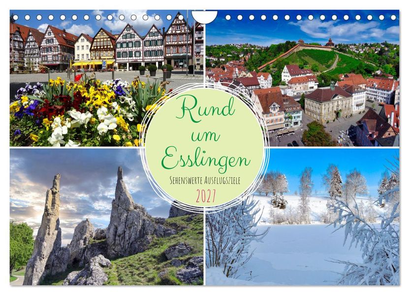 Rund um Esslingen (Wandkalender 2027 DIN A4 quer) CALVENDO Monatskalender
