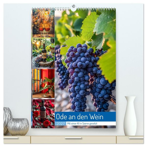 Ode an den Wein (hochwertiger Premium Wandkalender 2027 DIN A2 hoch) Kunstdruck in Hochglanz