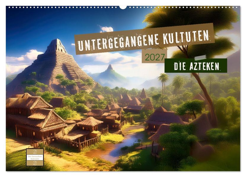 Untergegangene Kulturen - die Azteken (Wandkalender 2027 DIN A2 quer) CALVENDO Monatskalender