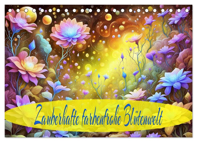 Zauberhafte farbenfrohe Blütenwelt (Tischkalender 2027 DIN A5 quer) CALVENDO Monatskalender
