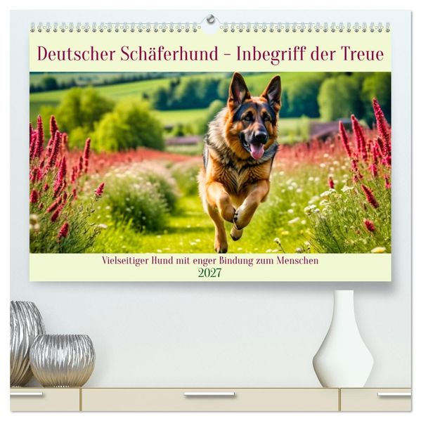 Deutscher Schäferhund - Inbegriff der Treue (hochwertiger Premium Wandkalender 2027 DIN A2 quer) Kunstdruck in Hochglanz