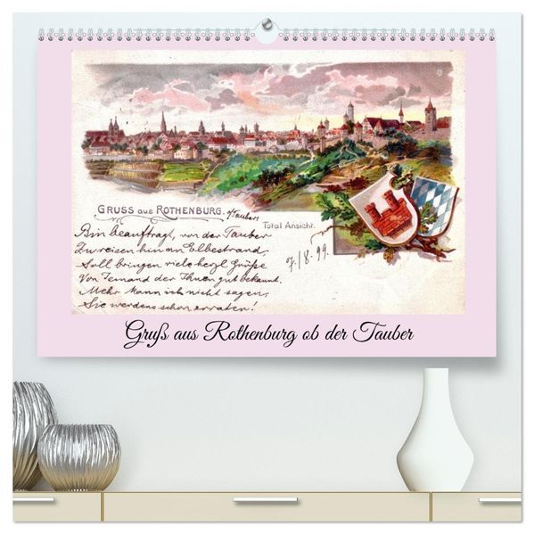 Gruß aus Rothenburg ob der Tauber (hochwertiger Premium Wandkalender 2027 DIN A2 quer) Kunstdruck in Hochglanz