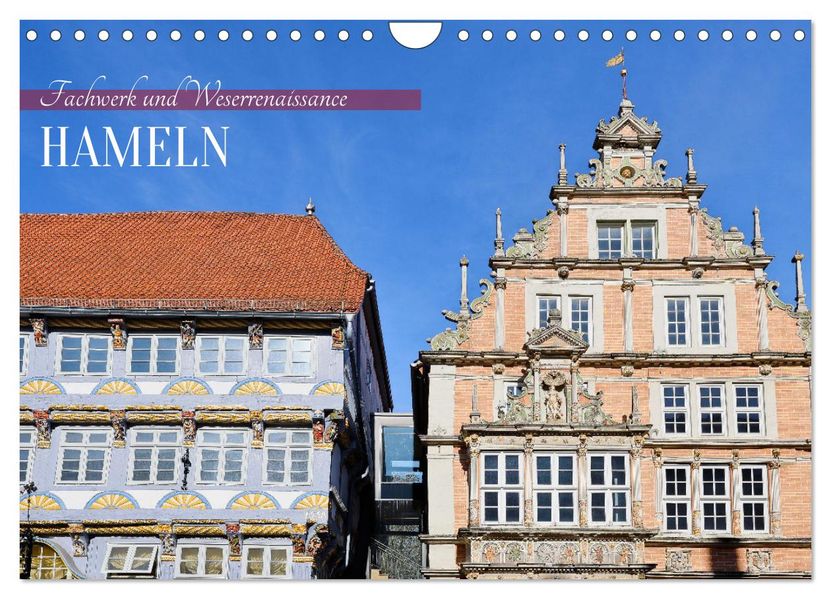 Hameln - Fachwerk und Weserrenaissance (Wandkalender 2027 DIN A4 quer) CALVENDO Monatskalender