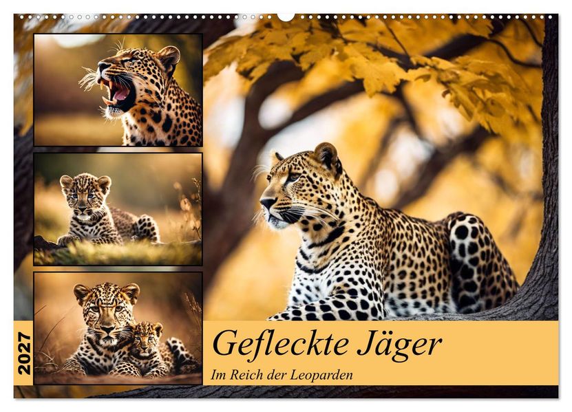 Gefleckte Jäger (Wandkalender 2027 DIN A2 quer) CALVENDO Monatskalender