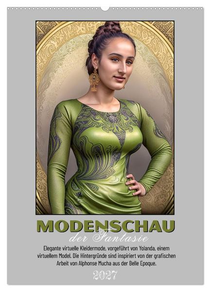 Modenschau der Fantasie (Wandkalender 2027 DIN A2 hoch) CALVENDO Monatskalender