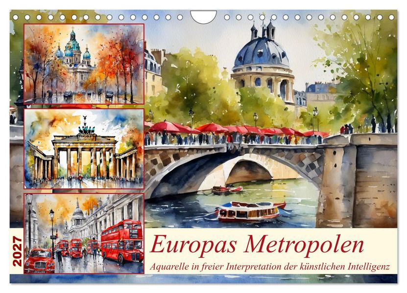 Europas Metropolen (Wandkalender 2027 DIN A4 quer) CALVENDO Monatskalender