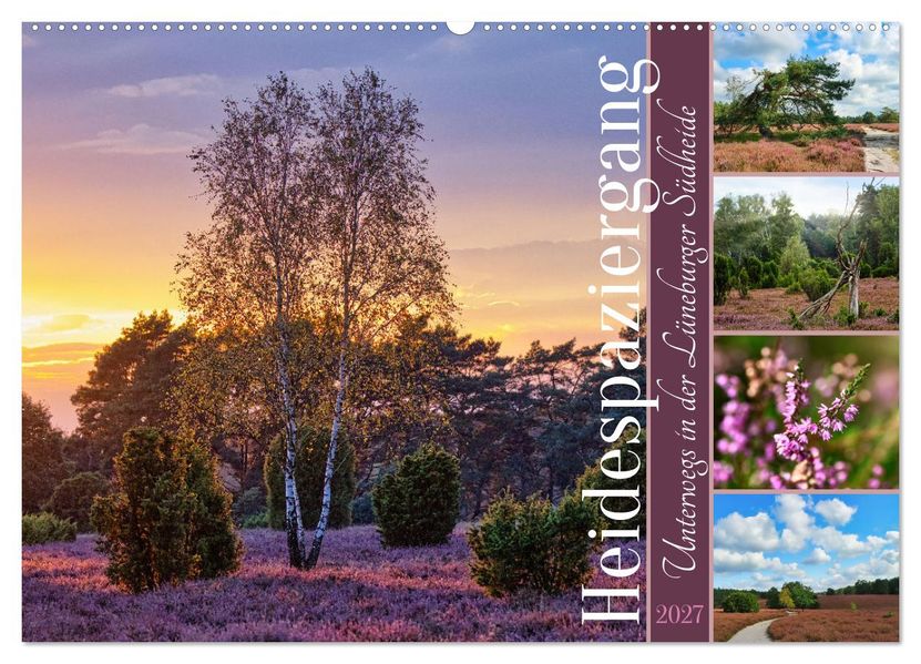 Heidespaziergang (Wandkalender 2027 DIN A2 quer) CALVENDO Monatskalender
