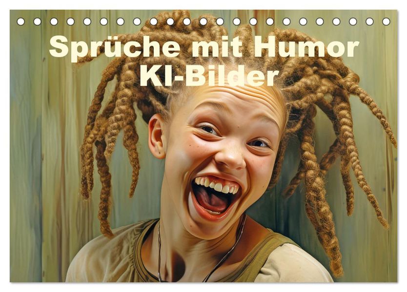 Sprüche mit Humor - KI-Bilder (Tischkalender 2027 DIN A5 quer) CALVENDO Monatskalender