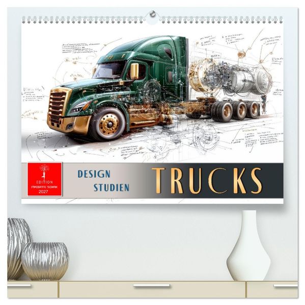 Trucks - Design Studien (hochwertiger Premium Wandkalender 2027 DIN A2 quer) Kunstdruck in Hochglanz