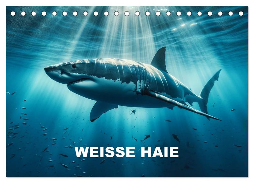 Weiße Haie (Tischkalender 2027 DIN A5 quer) CALVENDO Monatskalender