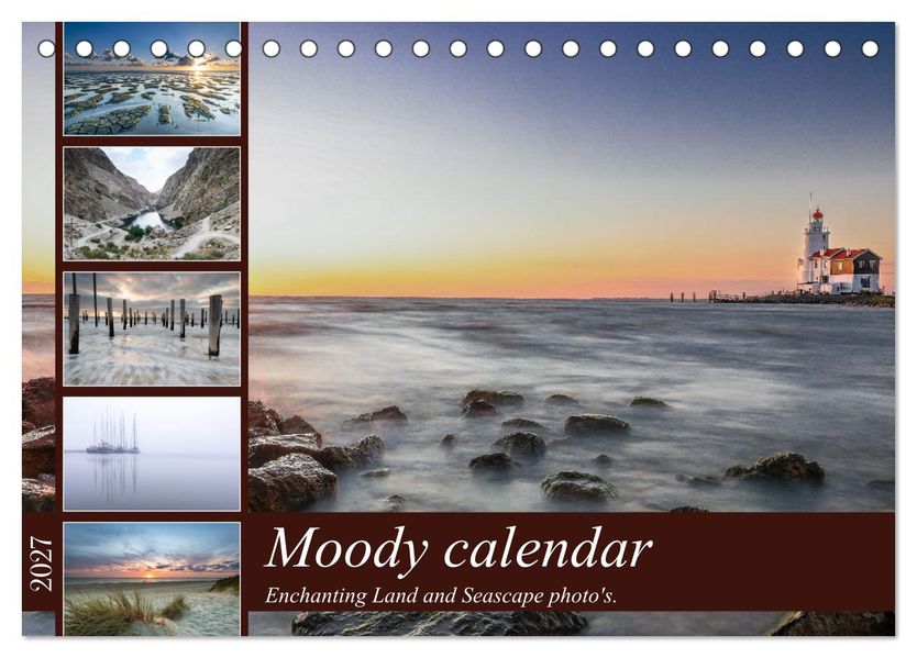 Moody calendar (Desk Calendar 2027 DIN A5 landscape) CALVENDO 12 Month DeskCalendar