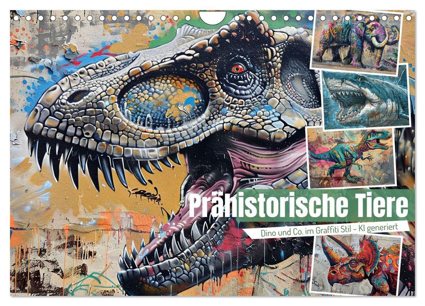 Prähistorische Tiere (Wandkalender 2027 DIN A4 quer) CALVENDO Monatskalender