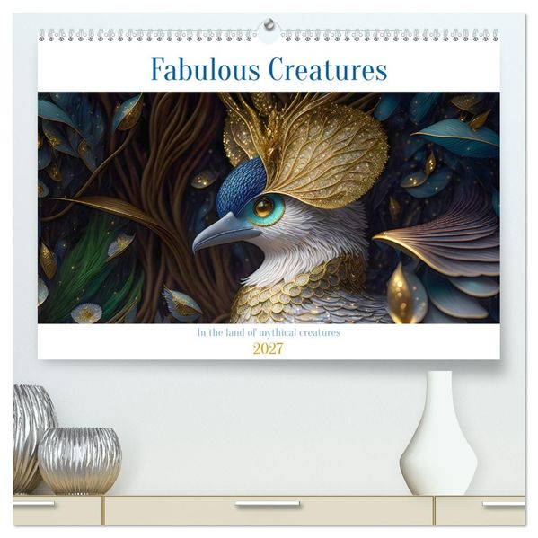 Fabulous creatures - In the land of mythical creatures (High Quality Premium Wall Calendar 2027 DIN A2 landscape)CALVENDO 12 Month Wall Calendar