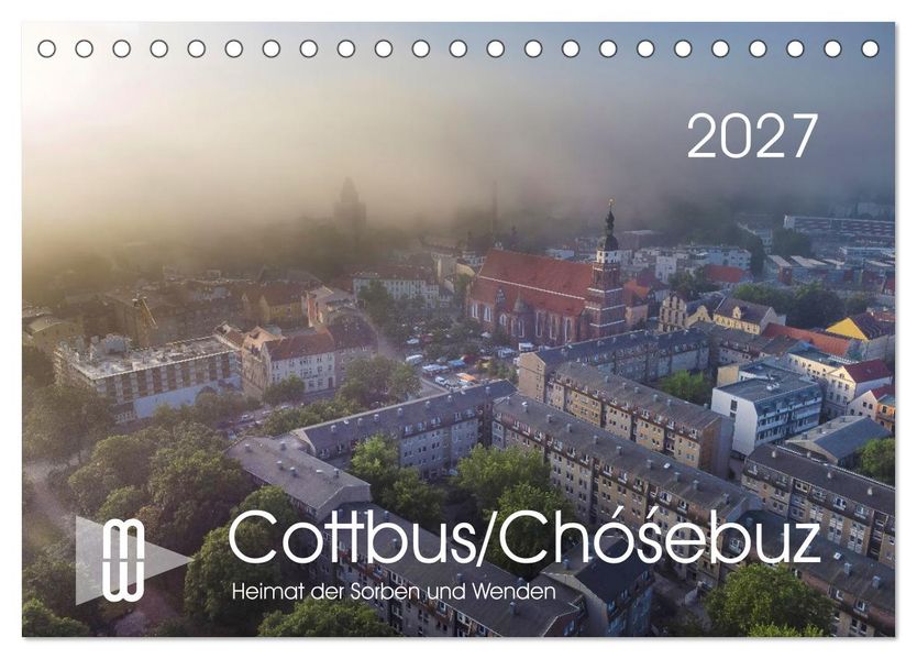 Cottbus/Chósebuz (Tischkalender 2027 DIN A5 quer) CALVENDO Monatskalender
