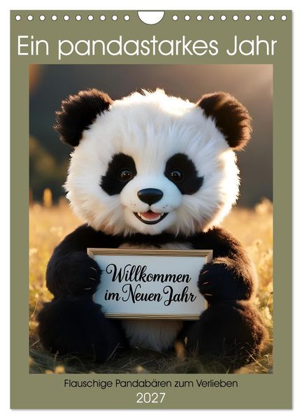 Ein pandastarkes Jahr - Flauschige Pandabären zum Verlieben (Wandkalender 2027 DIN A4 hoch) CALVENDO Monatskalender