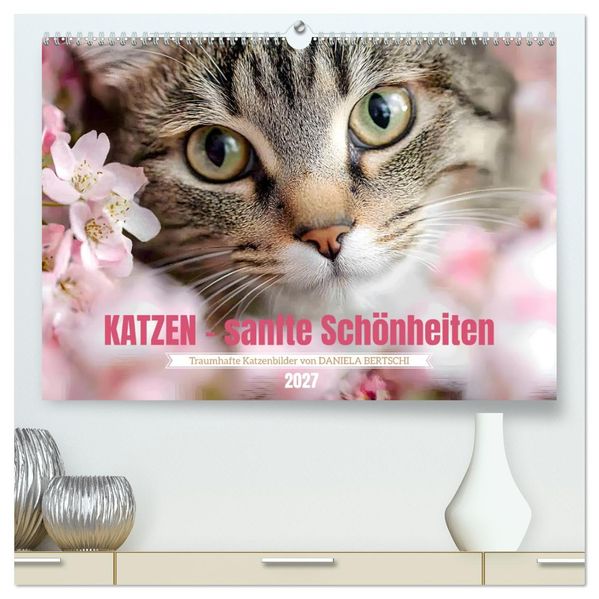 Katzen - sanfte Schönheiten (hochwertiger Premium Wandkalender 2027 DIN A2 quer) Kunstdruck in Hochglanz