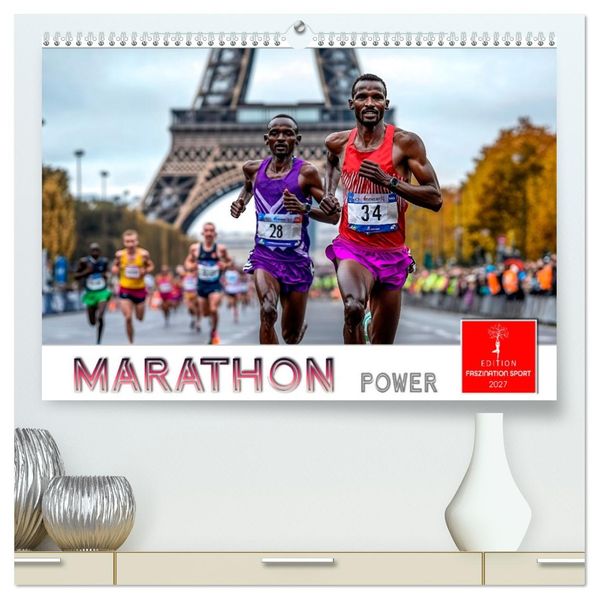 Marathon Power (hochwertiger Premium Wandkalender 2027 DIN A2 quer) Kunstdruck in Hochglanz