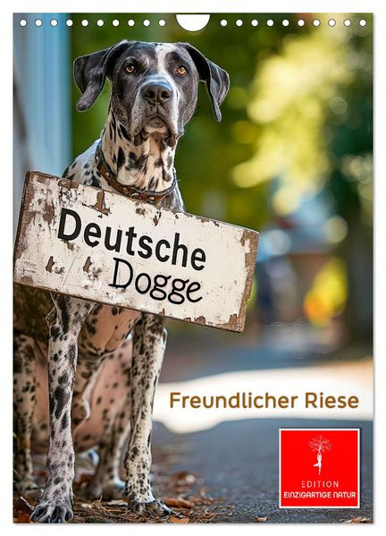 Deutsche Dogge - freundlicher Riese (Wandkalender 2027 DIN A4 hoch) CALVENDO Monatskalender