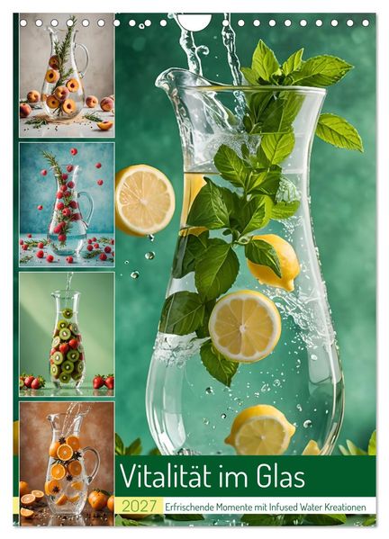 Vitalität im Glas - Erfrischende Momente mit Infused Water Kreationen (Wandkalender 2027 DIN A4 hoch) CALVENDO Monatskalender